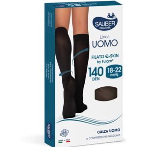 Desa Pharma Srl Calza Uomo Filato Q-Skin 140 Denari Blu Taglia M - Compressione Graduata