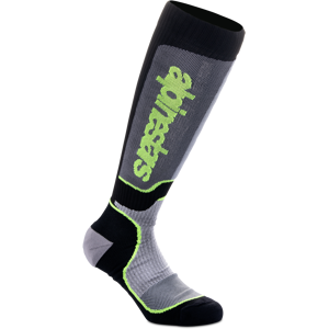 Alpinestars Calze Cross  Plus Nero-Grigio-Giallo Fluo