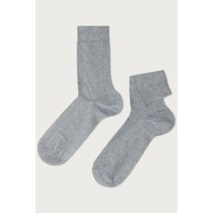 Calzedonia Calze Corte in Cotone elasticizzato da Uomo Uomo Grigio 42-43