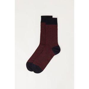 Calzedonia Calze Corte Motivo Spinato da Uomo Uomo Bordeaux TU