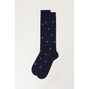 Calzedonia Calze Lunghe Fantasia All Over da Uomo Uomo Blu TU