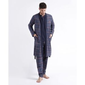 Admas per uomo. 67048-0-000216 Vestaglia a maniche lunghe indaco blu scuro (XL), Homewear, Cotone, Poliestere, Manica lunga, Navy