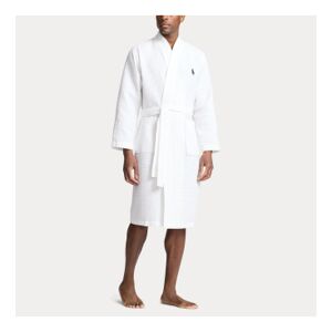 Polo Ralph Lauren per uomo. 714910651002 Vestaglia bianca con logo (L-XL), Bianco, Homewear, Cotone, Manica lunga