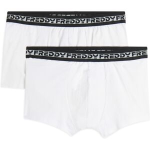 Freddy Pack 2 boxer uomo con elastico jacquard logato a contrasto Bianco Uomo Extra Large