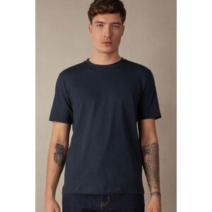 Intimissimi T-shirt in Cotone Fiammato Uomo Blu Taglia XL