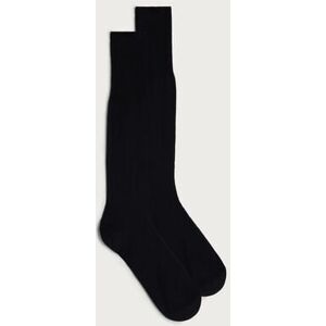 Intimissimi Calze Lunghe in Cotone Filo di Scozia Rasato Uomo Nero Taglia 44-45