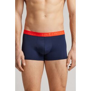 Intimissimi Boxer in Microfibra con Logo Uomo Blu Taglia 5