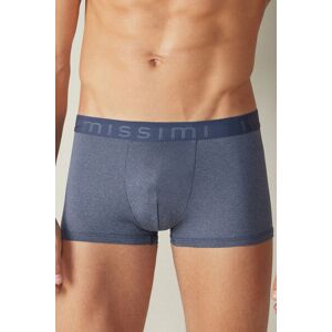 Intimissimi Boxer in Microfibra con Logo Uomo Blu Taglia 6