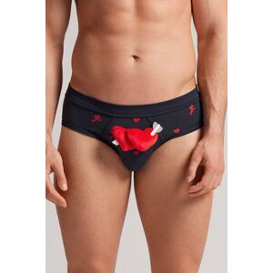 Intimissimi Slip Peluche Cuori in Cotone Supima® Elasticizzato Uomo Blu Taglia 4