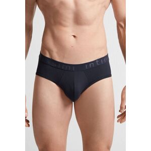 Intimissimi Slip in Microfibra con Logo Uomo Blu Taglia 6