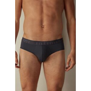 Intimissimi Slip in Microfibra con Logo Uomo Grigio Taglia 5