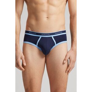 Intimissimi Slip in Cotone Superior con Logo Uomo Blu Taglia 4