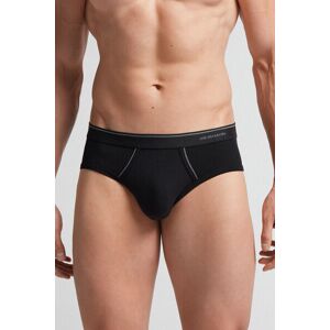 Intimissimi Slip in Cotone Superior con Elastico a Vista Uomo Nero Taglia 6