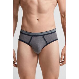 Intimissimi Slip in Cotone Natural Fresh con Logo Uomo Grigio Scuro Taglia 3