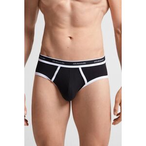 Intimissimi Slip in Cotone Natural Fresh con Logo Uomo Nero Taglia 4