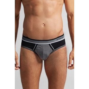 Intimissimi Slip in Cotone Superior Bicolour Uomo Nero Taglia 6