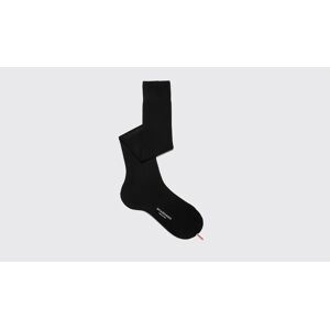 Scarosso Black Cotton Knee Socks - Uomo Prima Che Finiscano Nero - Cotone 46-47