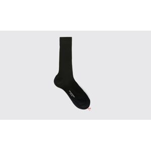 Scarosso Black Wool Calf Socks - Uomo Calze Nero - Lana Merino 44-45