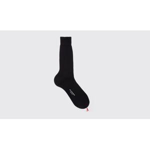 Scarosso Navy Cotton Calf Socks - Uomo Calze Blu Navy - Cotone 44-45