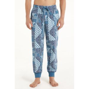 Tezenis Pantalone Lungo in Cotone con Polsini Uomo Blu Tamaño XXL