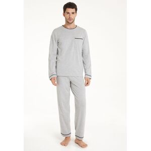 Tezenis Pigiama Lungo Uomo in Cotone Piping Uomo Grigio Tamaño XL