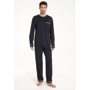 Tezenis Pigiama Lungo Uomo in Cotone Piping Uomo Blu Tamaño XXL