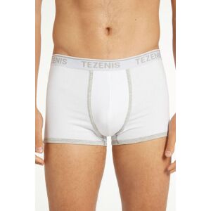 Tezenis Boxer in Cotone Bordi a Contrasto con Logo Uomo Bianco Tamaño XXL