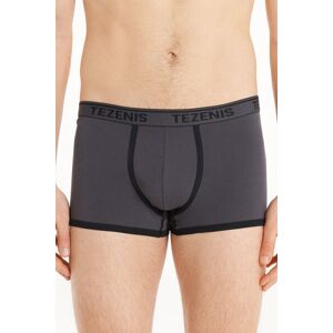 Tezenis Boxer in Cotone Bordi a Contrasto con Logo Uomo Grigio Scuro Tamaño M