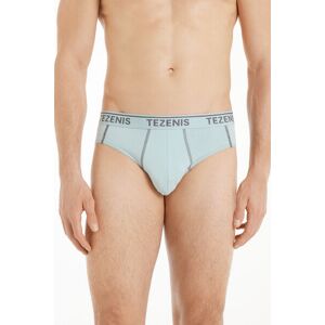 Tezenis Slip in Cotone Cuciture a Contrasto con Logo Uomo Verde Tamaño M