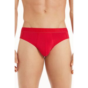 Tezenis Slip in Cotone Cuciture a Contrasto con Logo Uomo Rosso Tamaño L