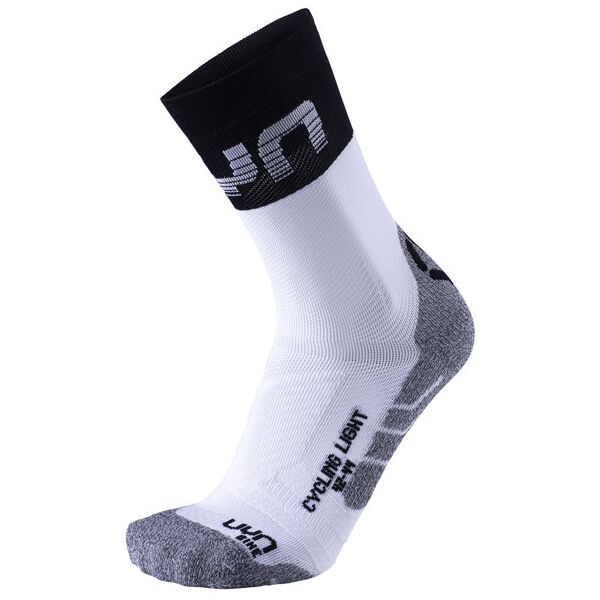 uyn man cycling light - calzini ciclismo - uomo white/black 35/38