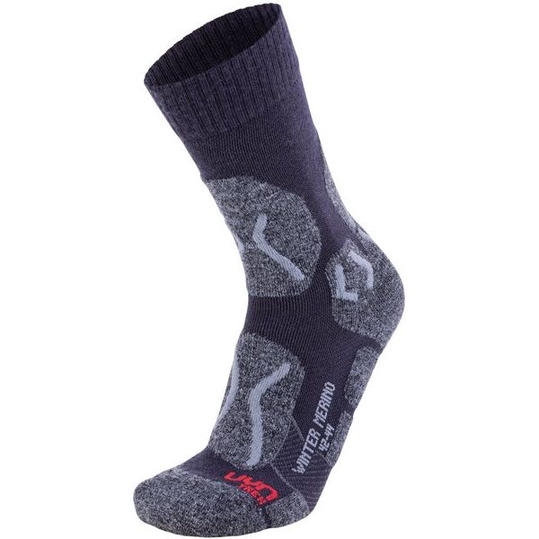 uyn trekking winter merino - calzini corti - uomo grey/black 35/38