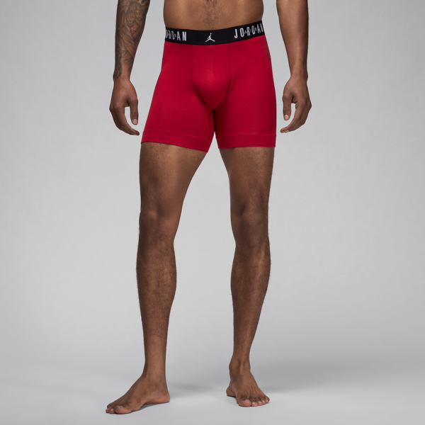 jordan boxer  flight cotton (confezione da 3) – uomo - rosso