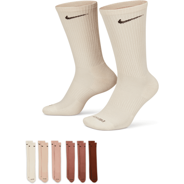 nike calze da training  everyday plus cushioned di media lunghezza (6 paia) - multicolore