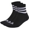 adidas Calzini Calze 3-Stripes ushioned Sportswear Mid-Cut 3 paia Nero cotone