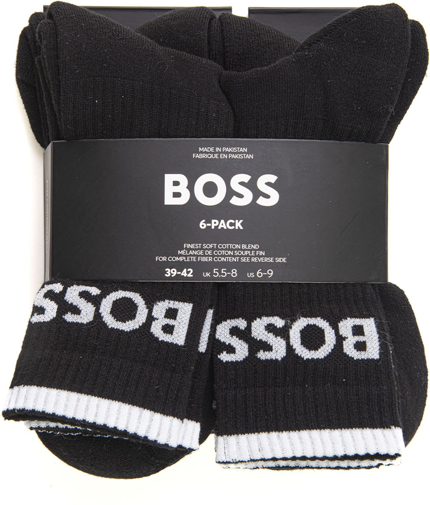 Boss Set 6 Calzini 6P--QS-STRIPE-CC Nero Uomo 39-42