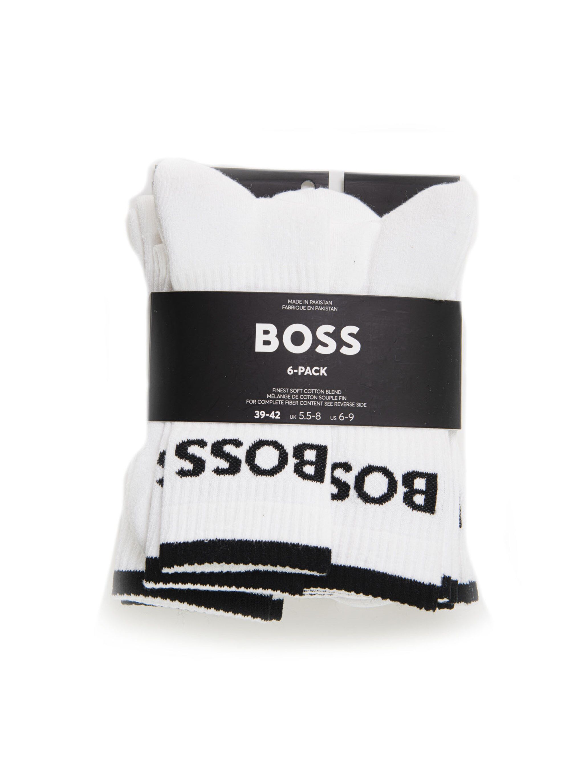 Boss Set 6 Calzini 6P--QS-STRIPE-CC Bianco Uomo 39-42