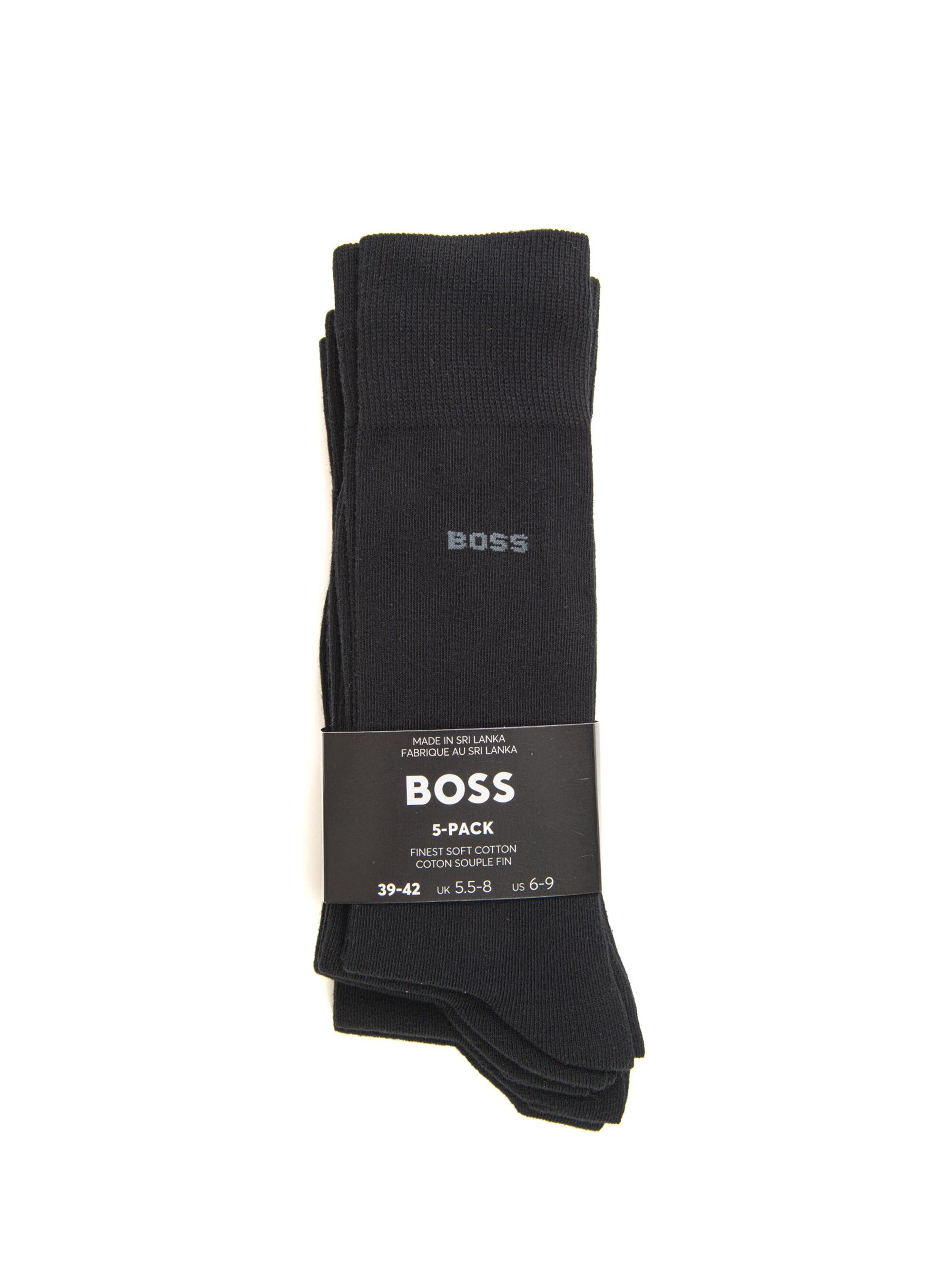 Boss Set 5 Calzini 5P-RS-UNI-COLOR-CC Nero Uomo 43-46