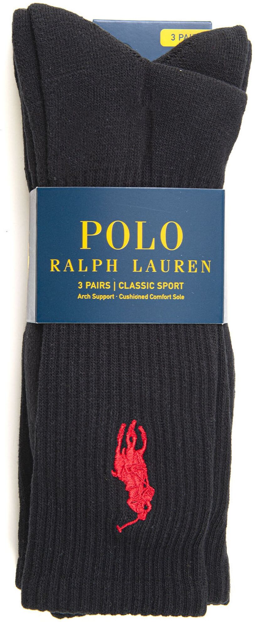 Ralph Lauren Set 3 Calzini Nero Uomo UNI