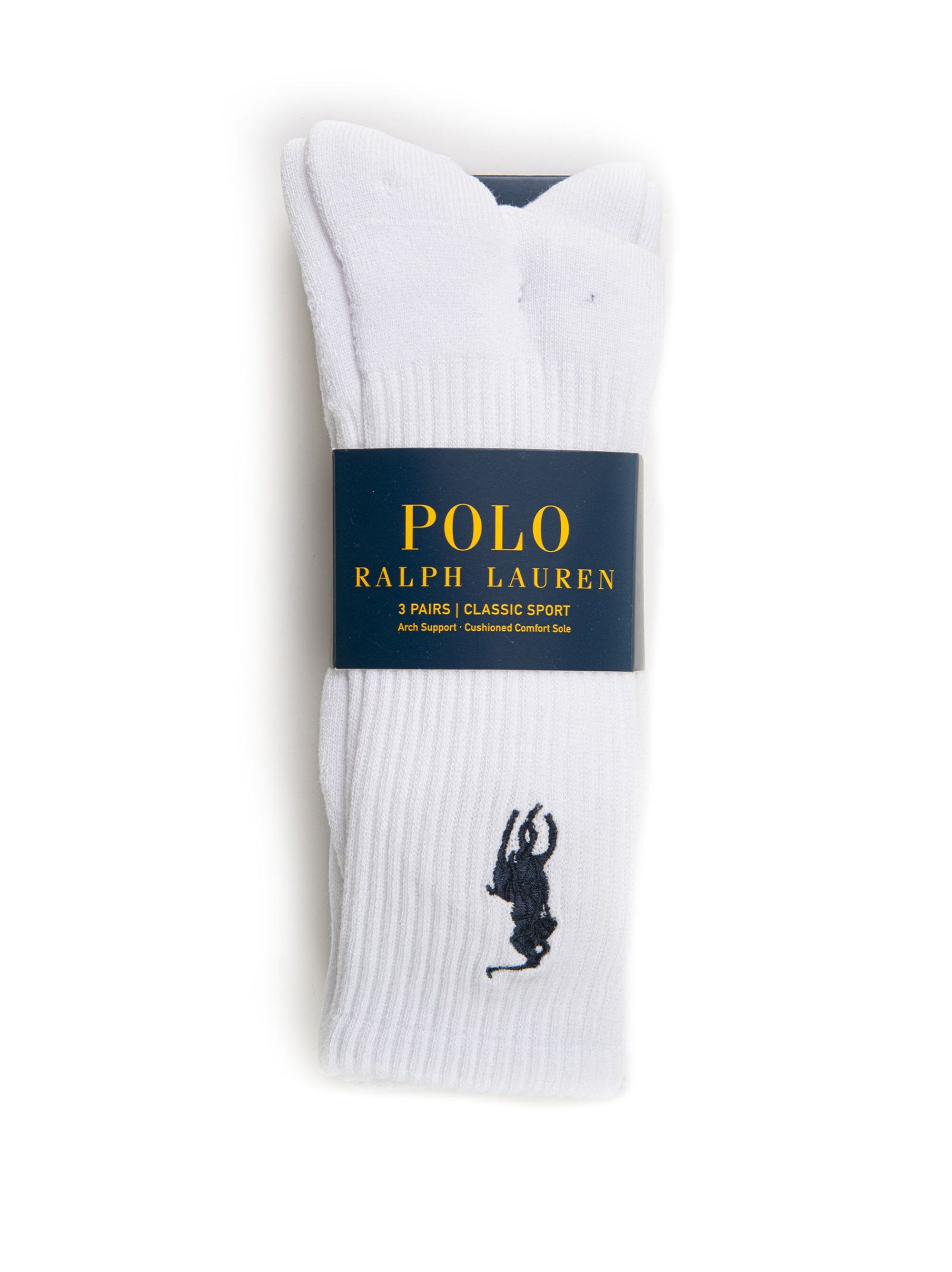 Ralph Lauren Set 3 Calzini Bianco Uomo UNI