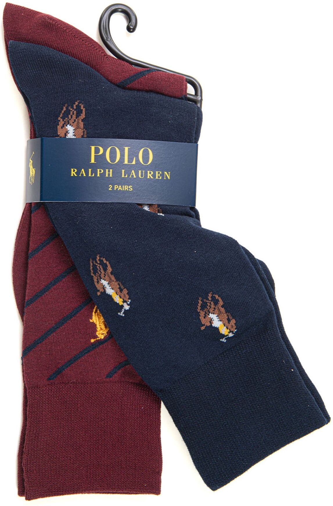 Ralph Lauren Set 2 Calzini Blu-bordeau Uomo UNI