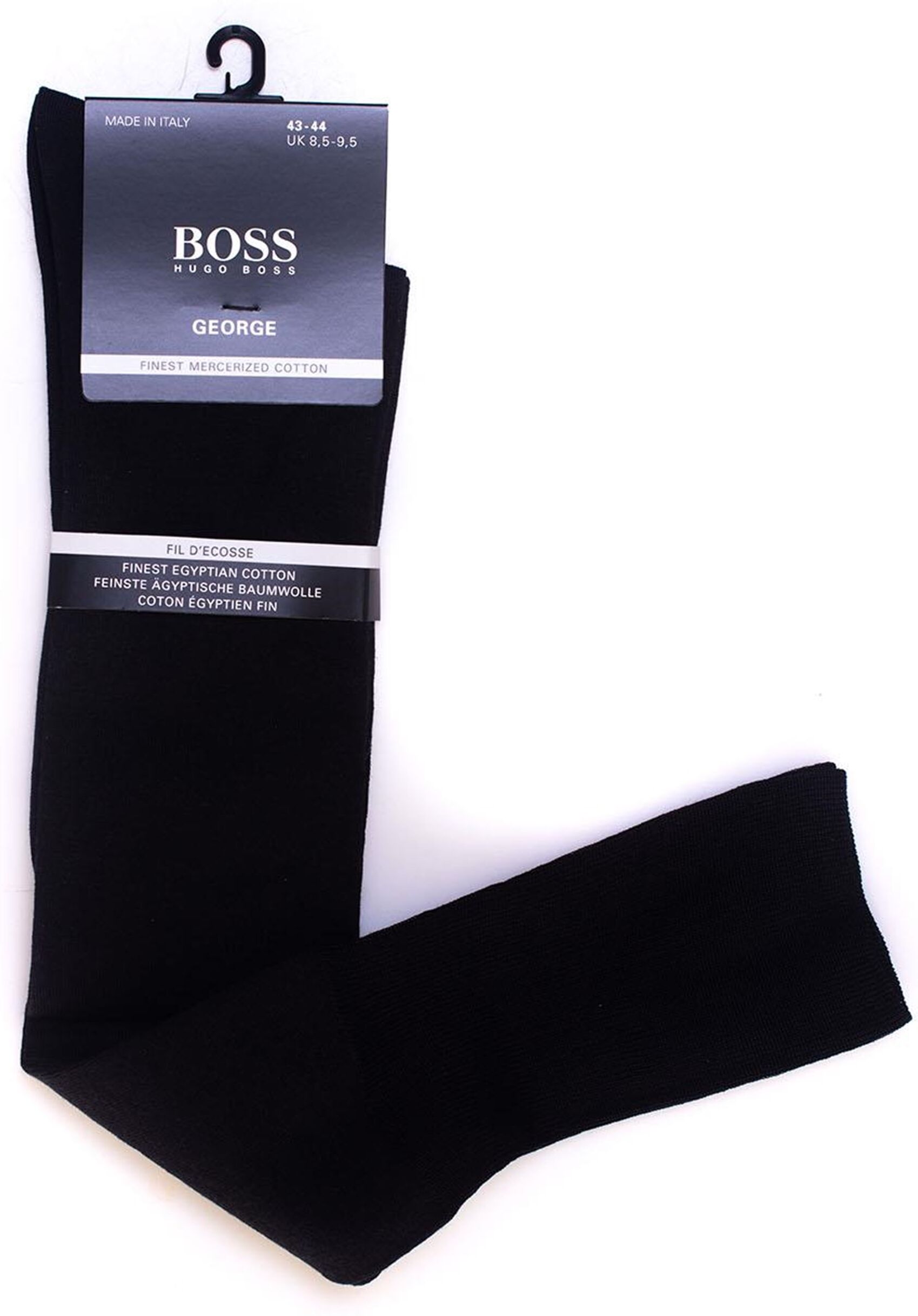 Boss Calzino classico lungo George Nero Uomo 45-46