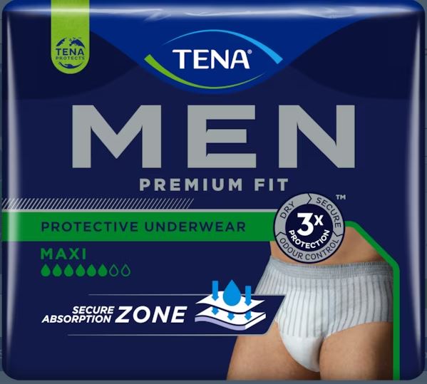 Tena Mutandina assorbente maschile a boxer per incontinenza -  Men Premium Fit