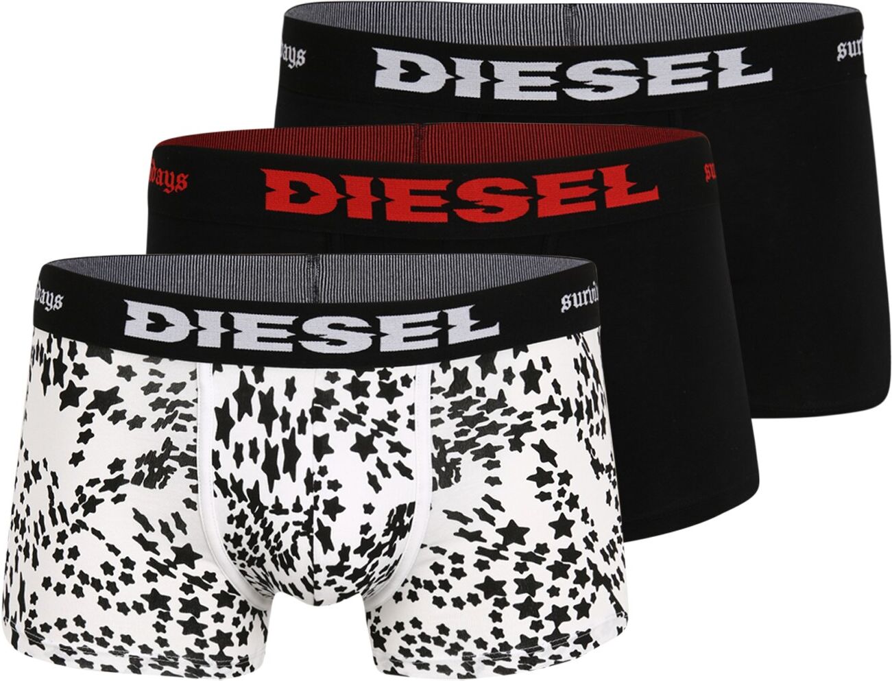 DIESEL Boxer 'DAMIEN' Bianco, Nero