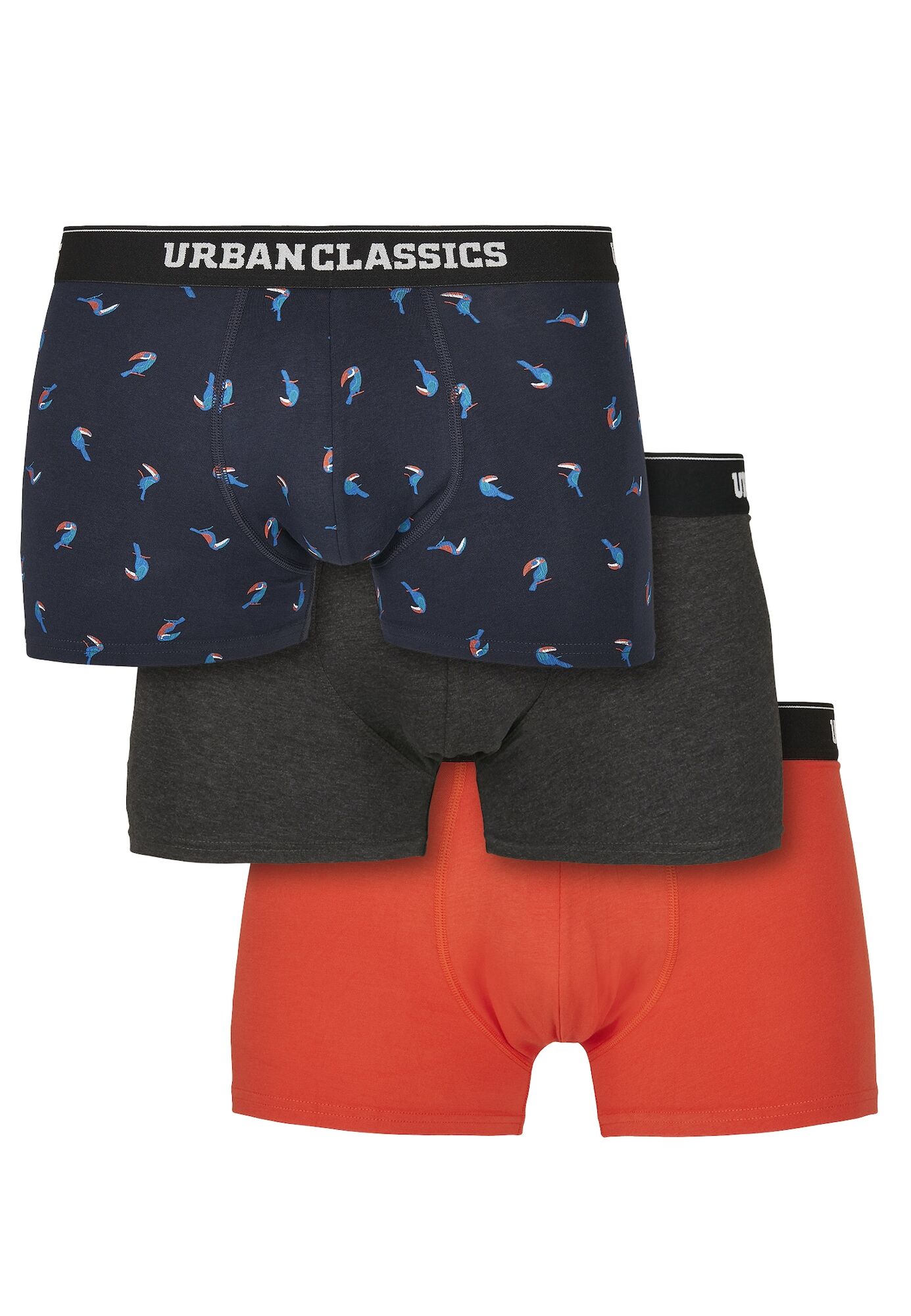 Urban Classics Big & Tall Boxer Blu, Nero, Arancione