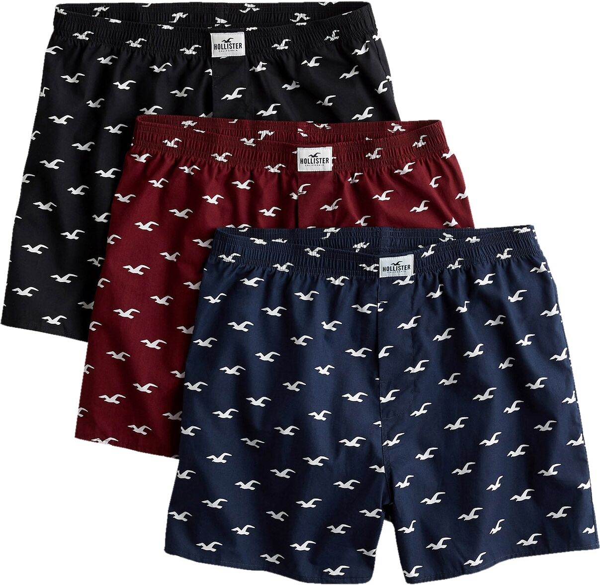 HOLLISTER Boxer Blu, Nero, Rosso