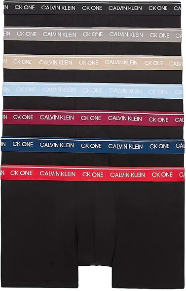 Calvin 7 Boxer Uomo Art 000nb2860a A-I 22 Colore A Foto Misura A Scelta B-TFT/BL/FD GY/RD CR/CL NV/PL BL/EX