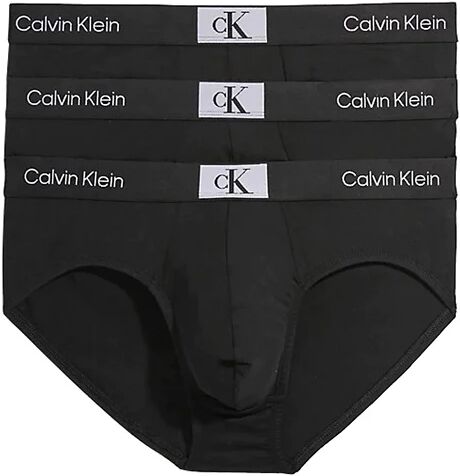 Calvin 3 Slip Uomo Art 000nb3527a Colore E Misura A Scelta BLACK WHITE GREY HEATHER