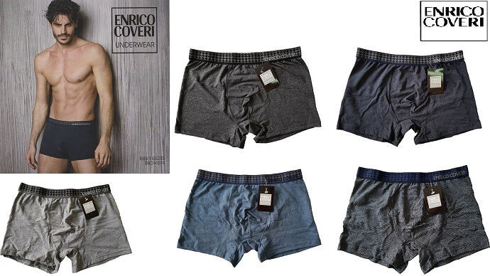 ENRICO COVERI 6 Paia Di Boxer Uomo Coveri Art. Eb1625 Col. Assortito Mis. A Scelta ASSORTITO S