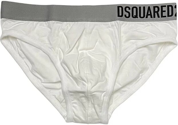 DSQUARED2 Slip Uomo Art D9l613620 A-I 22 Colore A Scelta Misura A Scelta BIANCO